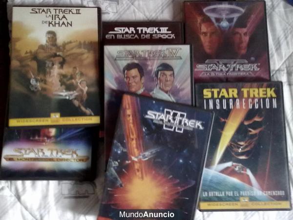 Vendo 7 peliculas Star Trek dvd