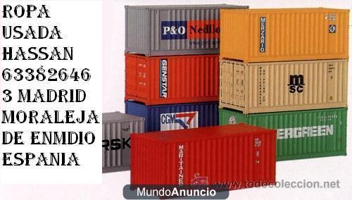 empres de ropa usada por mayor minimo 30KG  y prbarmos contidores 0.50euro par mundo hassan 633826463moraleja de enmdio