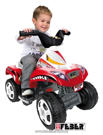 Vehiculos electricos infantiles, coches baterias para niños, motos quads