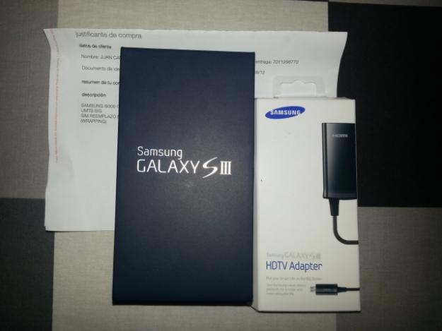 sansung galaxy s 3 con su factura y tiket