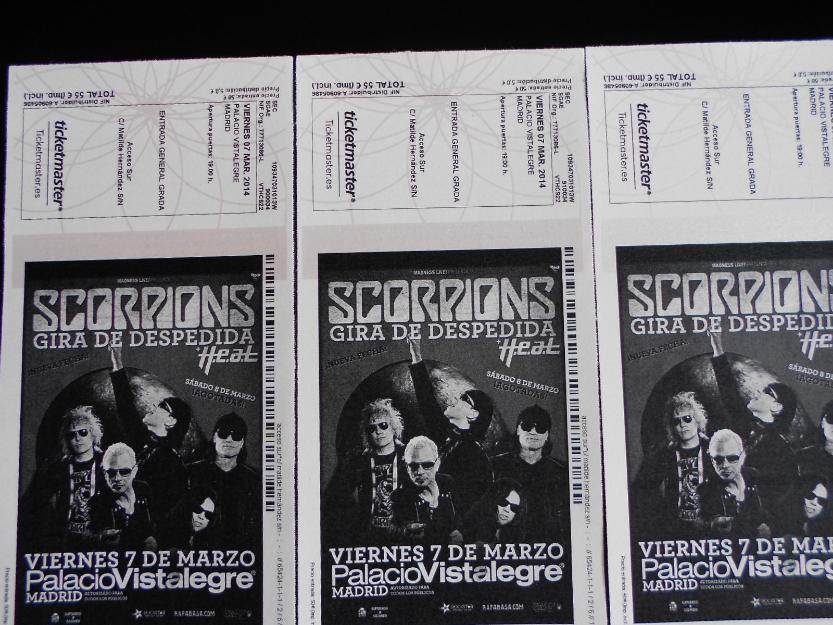 entradas scorpions 7 marzo