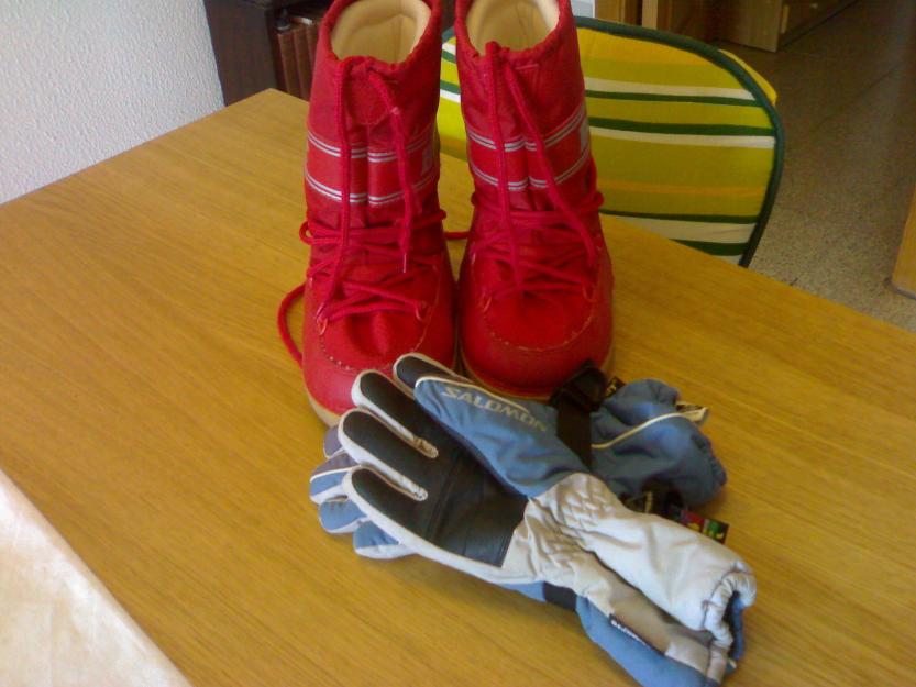 Descansos y guantes para nieve