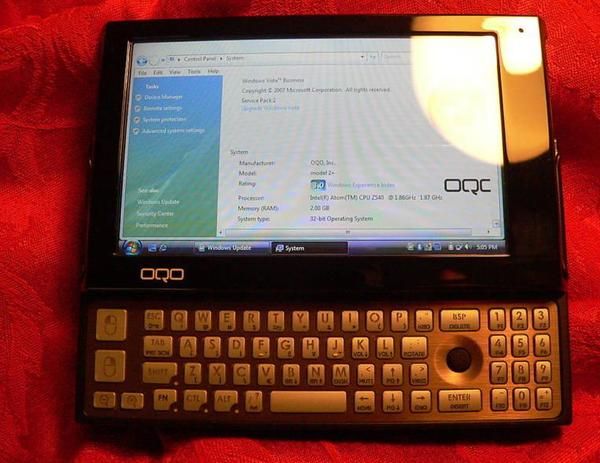 OQO Model 2 + LCD de 1,86 GHz, 2 GB de RAM 120 HDD Gobi Vista