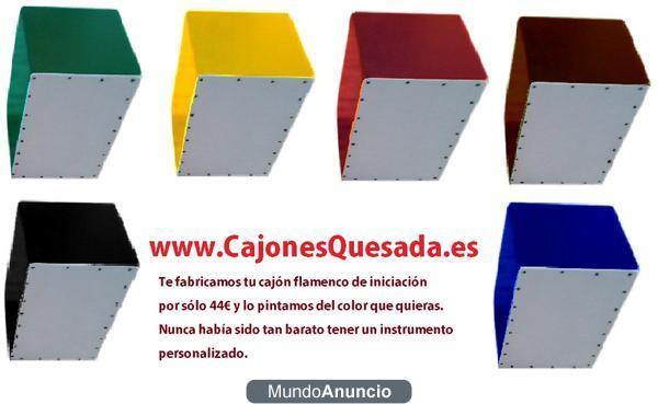 Cajon flamenco: Color a elegir azul, blanco, rojo, verde, negro... etc. NUEVOS A ESTRENAR