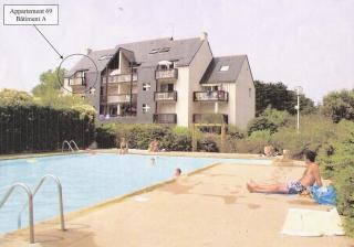 Apartamento en residencia : 6/6 personas - piscina - vistas a mar - quiberon  bretana  francia
