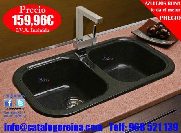 Fregadero Modelo BELOS 81x44,2 Granito Negro