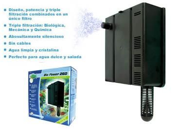 Vendo Filtro Bio Power 260, para acuarios de hasta 100 litros. Filtro muy bueno!!!