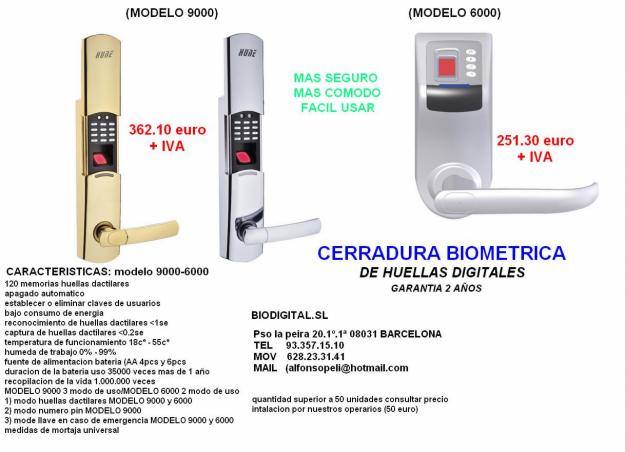 CERRADURA BIOMETRICA