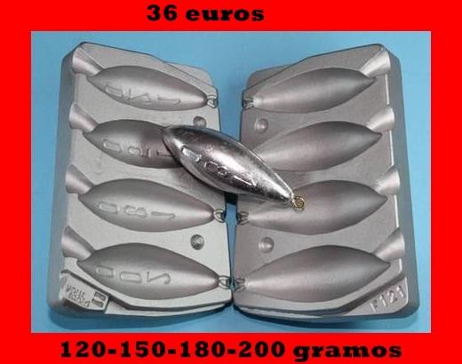 molde para plomos bala 120-150-180-200 gr