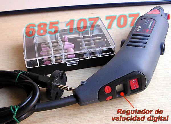 Mini taladro similar dremel con ajuste velocidad digital a traves de un display