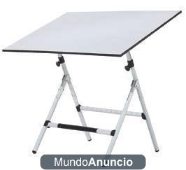 MESA DE DIBUJO CON SILLA ACOLCHADA  REGULABLE