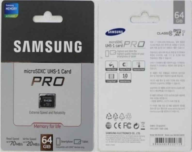 Samsung tarjeta de memoria microsd  64gb