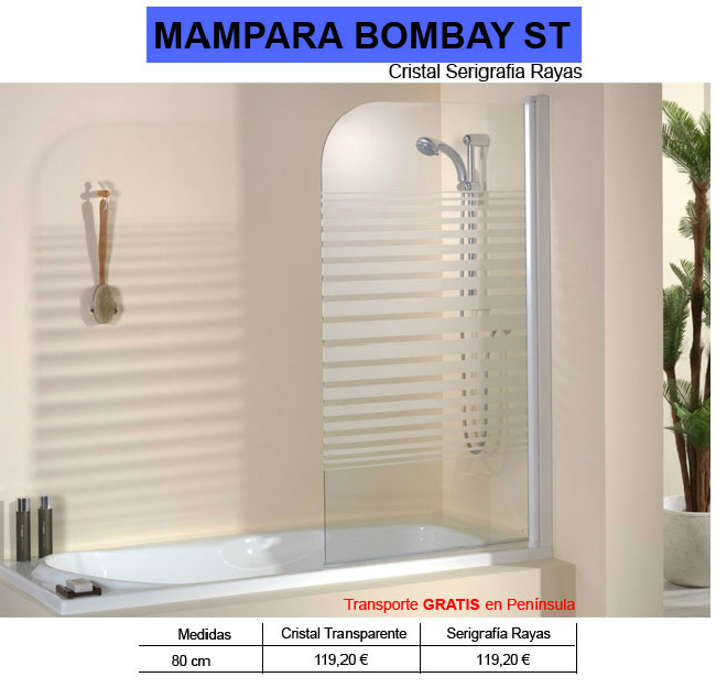 www-catalogoreina-com. Vendemos mampara de bañera Bombay. Transporte gratis