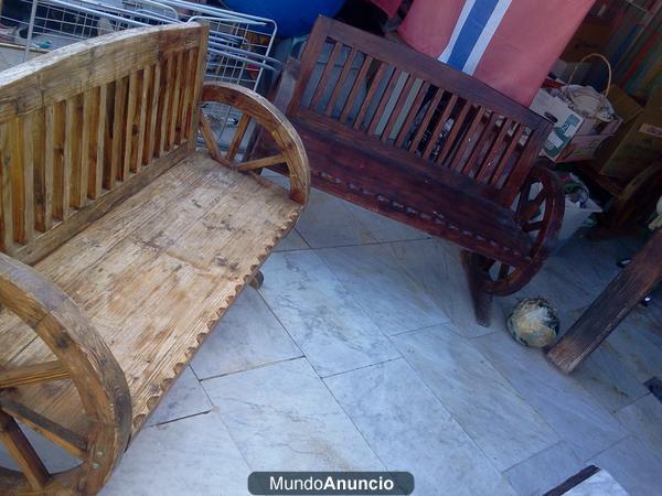 Se vende BANCO de MADERA aspecto rústico