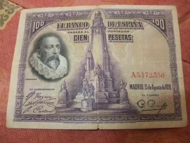 Vendo billete de Cien Pesetas de 1928