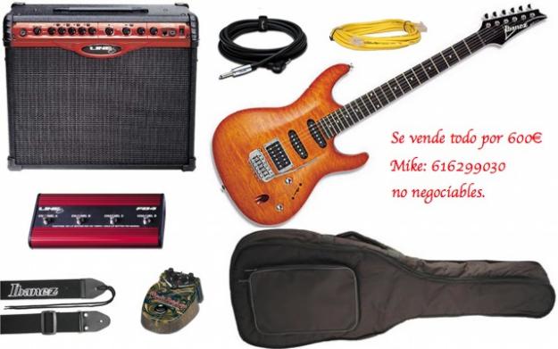 EQUIPO COMPLETO GUITARRA ELECTRICA PROFESIONAL