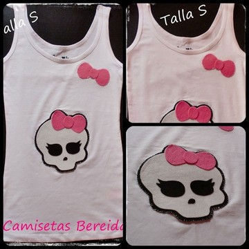 camisetas infantiles y adultos muñecas de apliques