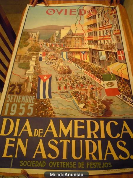 CARTEL DEL DIA DE AMERICA EN ASTURIAS