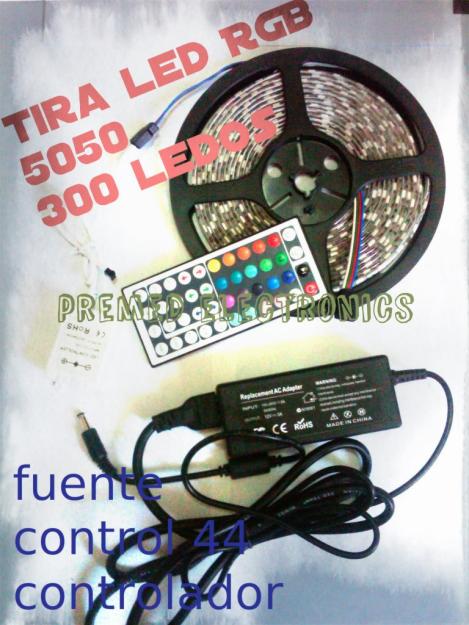 kit tira 300 leds RGB 5050 waterproof con mando