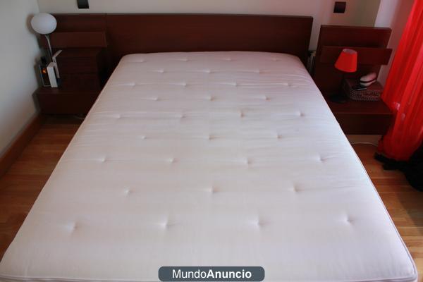 Cama malm 140x200 + somier + mesitas de noche + colchon