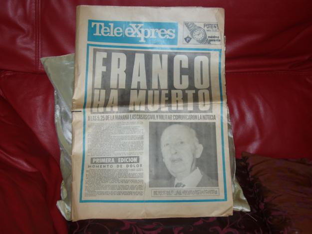 diario tele eXpres del dia de la muerte de franco estado impecable