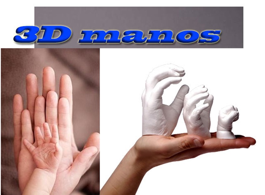 Molde en 3D de la mano o pie de tu bebé