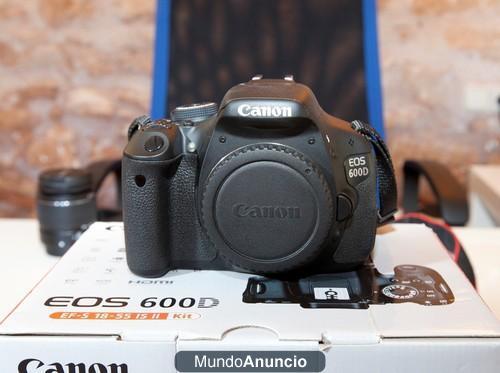 Canon EOS 600D  EF-S 18-55 IS II Kit  como nuevo