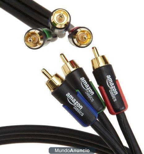 AmazonBasics - Cable de vídeo compuesto con 3 RCA (1,8 m)