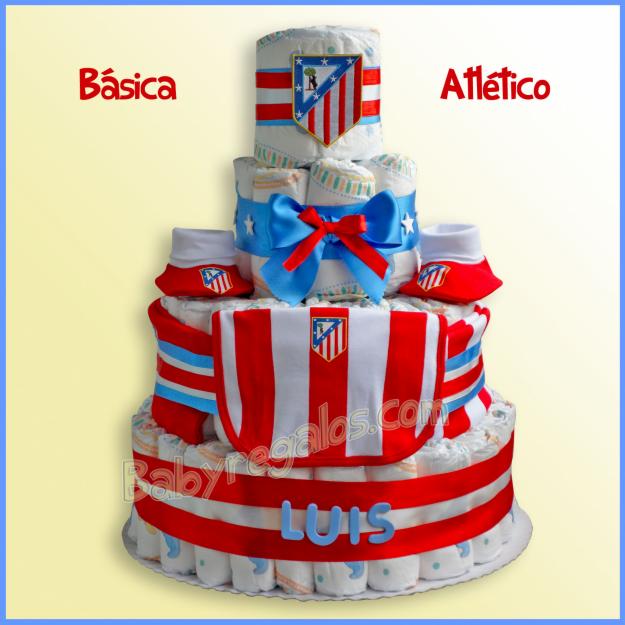 Tarta de pañales Atlético de Madrid