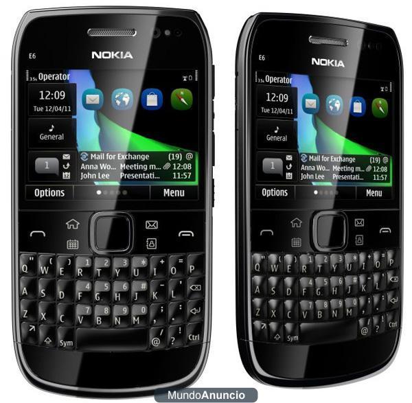 Nokia E6 libre negro