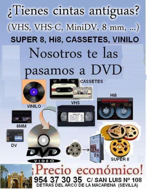 Pasamos videos a dvd  !!! precios muy económicos !!!