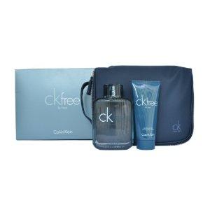 (55 € ) Calvin Klein CK Free EDT 100ml + Bálsamo 100ml + Bolso CK