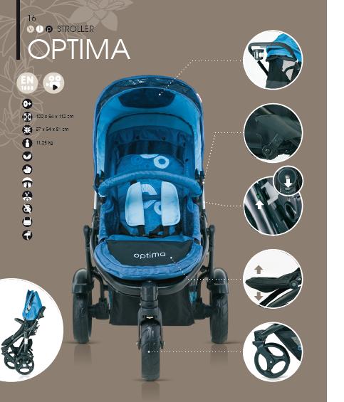 Carro de bebe optima, super-precio, chasis de aluminio.