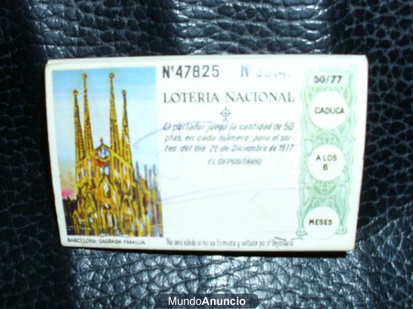 Vendo caja de cerillas con loteria nacional nº 47825 nº 50 del añó 1977 y calendario en el interior de 1978, de la Fosfo