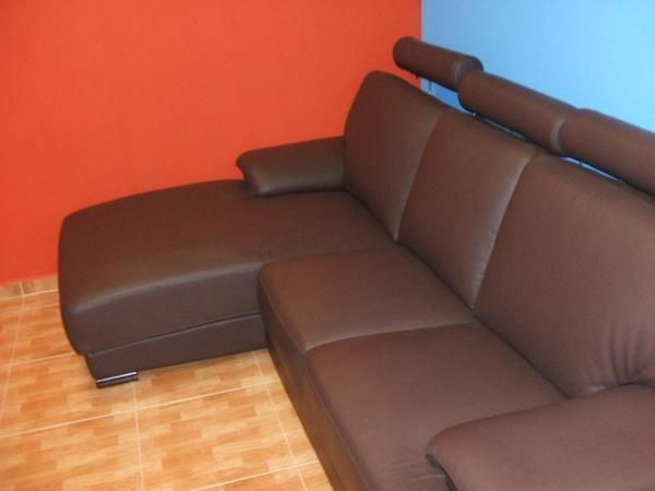 SOFA RINCONERA DE PIEL + CHAISE LONGE