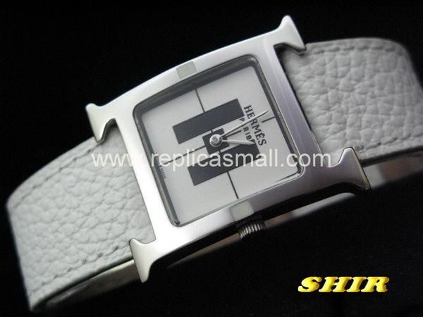 HERMES HORA - H - ALL WHITE Leather Watches HEW4805