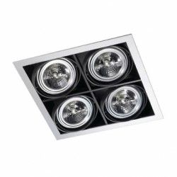 Leds C4 Architectural Downlight Multidir Cuadrado 4xQr-111 - Blanco - iLamparas.com