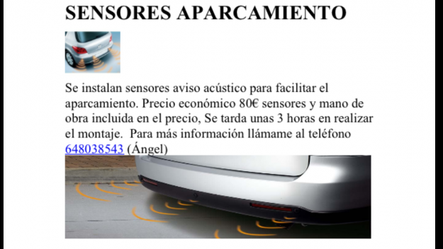 Sensores aparcamiento