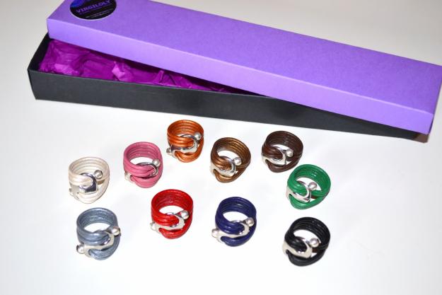 CONJUNTO DE 10 ANILLOS CUERO