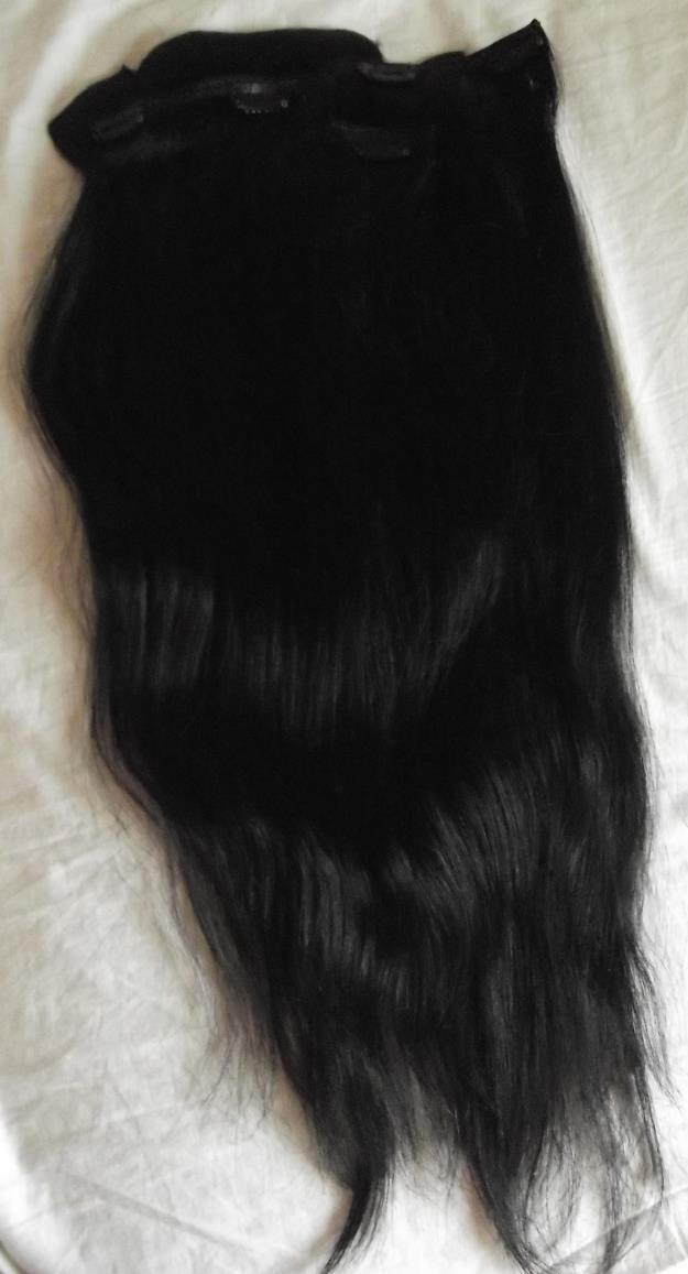 Extensiones de clip, pelo natural, negras