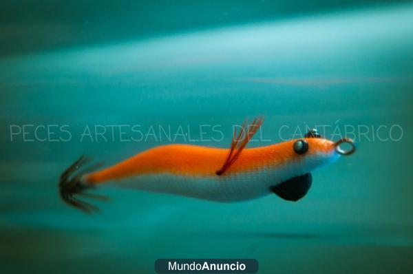 Poteras artesanales para la pesca del chipirón y calamar.