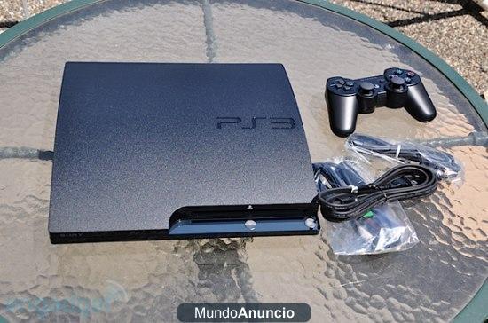 play station 3 slim 160 g +4juegos+2microfonos