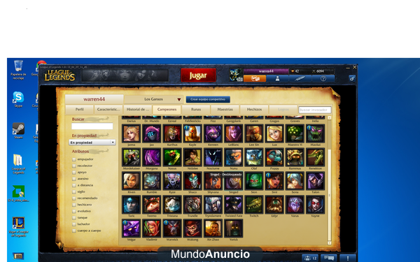 Vendo cuenta de league of legends