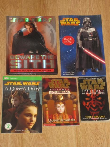 Lote de 5 libros de star wars-la guerra de las galaxias