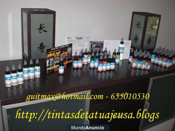 Tintas de tatuaje 100% originales, INTENZE, ETERNAL, SKIN CANDY, ALLA PRIMA, etc