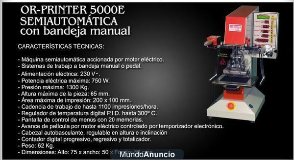 Vendo Máquina Termoimpresora OR-PRINTER 5000E