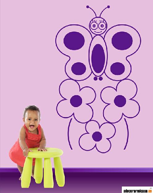 Mariposuca 3 Vinilo decorativo infantil